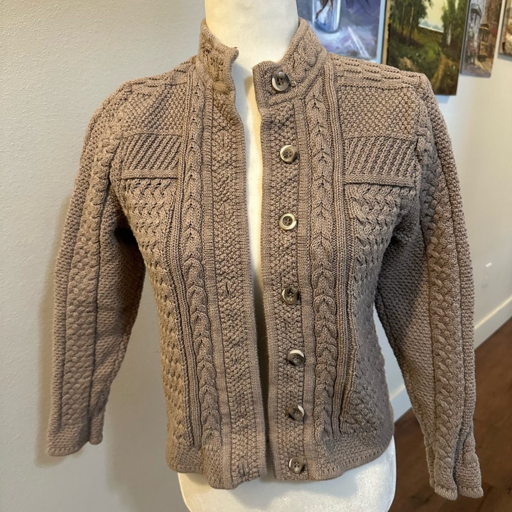 Vintage L.L. Bean Taupe Knit Sweater